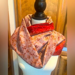 100%silk Infinity Scarf. Made in Nepal.